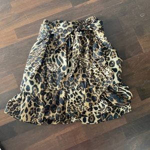 Leopard print skirt